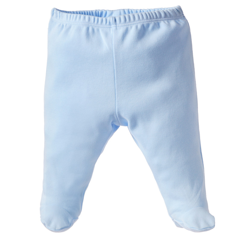 Pantaloni albaștri, din bumbac cu botoșei, pentru băieți  163519
