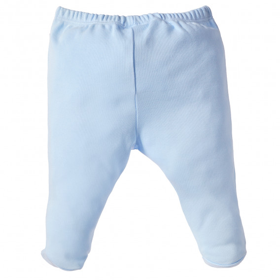 Pantaloni albaștri, din bumbac cu botoșei, pentru băieți Idexe 163520 2