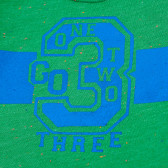 Bluză verde cu mânecă lungă de culoare albastră pentru băieți Benetton 163537 2