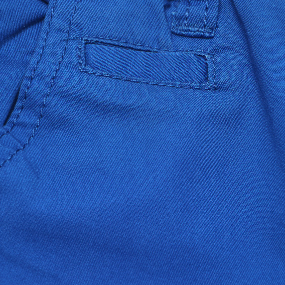 Pantaloni cu trei buzunare, pe albastru, din bumbac, pentru băieți Benetton 163545 3
