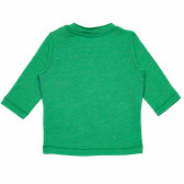 Bluză verde cu mânecă lungă de culoare albastră pentru băieți Benetton 163547 4