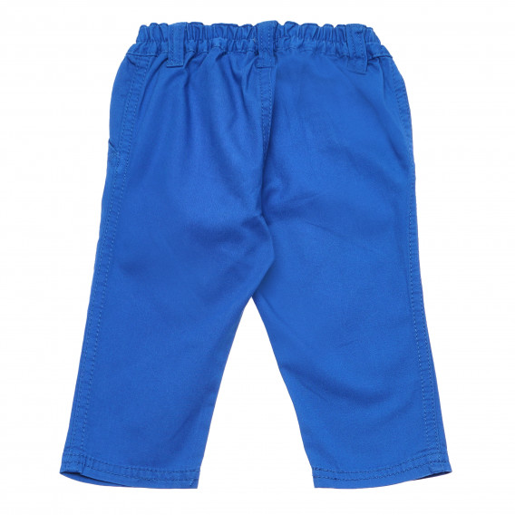 Pantaloni cu trei buzunare, pe albastru, din bumbac, pentru băieți Benetton 163548 4