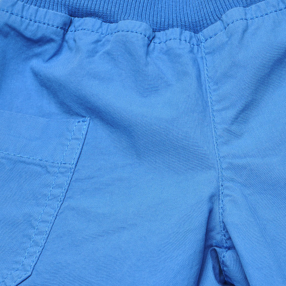 Pantaloni de bumbac albastru cu talie elastică, pentru băieți Benetton 163577 3