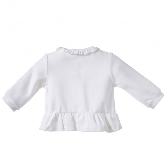 Bluză albă cu fermoar, pentru fetițe Idexe 163579 4
