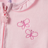 Hanorac roz, cu fermoar, pentru fetițe Idexe 163583 2