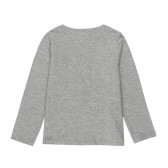 Bluză gri cu mânecă lungă cu imprimeu multicolor pentru fete Boboli 16362 1