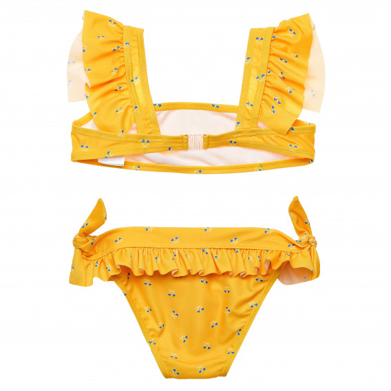 Costum de baie galben, din două piese - pentru fete  ZY 163760 2