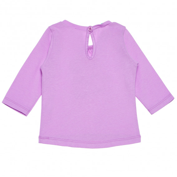 Bluza din bumbac violet pentru fete Benetton 163782 3