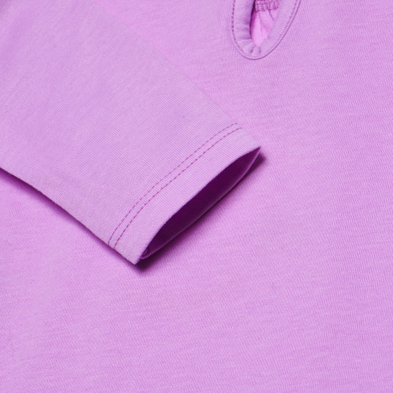 Bluza din bumbac violet pentru fete Benetton 163784 4