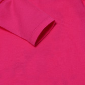 Bluză din bumbac cu mâneci lungi pentru fete, roz Benetton 163820 4