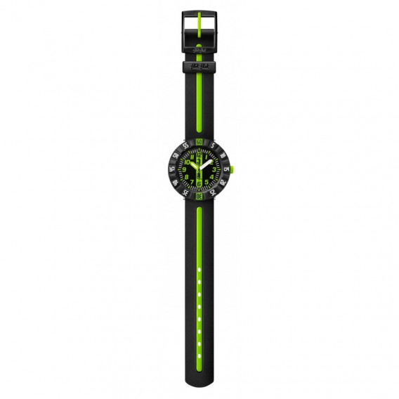 Ceas de mână pentru băieți, cu dungi verzi Swatch 16384 