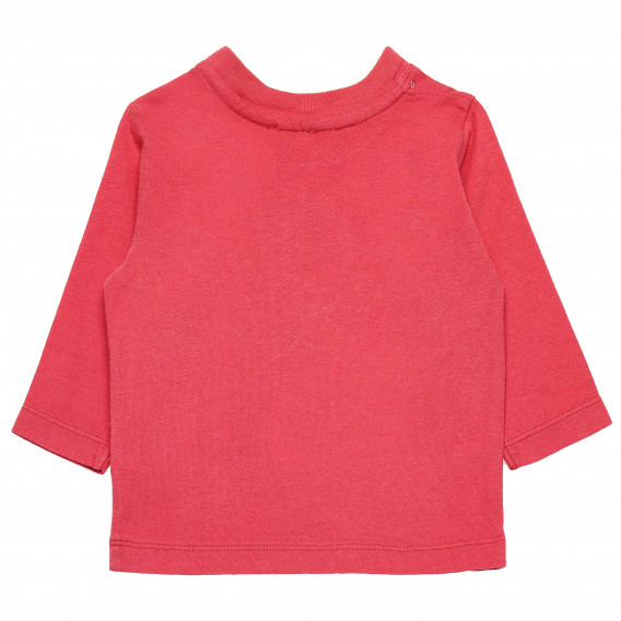 Bluză din bumbac cu mâneci lungi coral pentru fete Benetton 163841 2