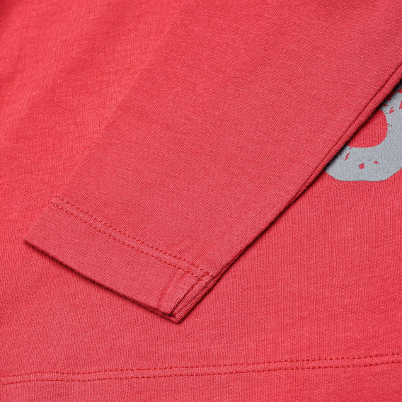 Bluză din bumbac cu mâneci lungi coral pentru fete Benetton 163851 4