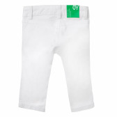 Pantaloni în alb pentru fete Benetton 163882 4