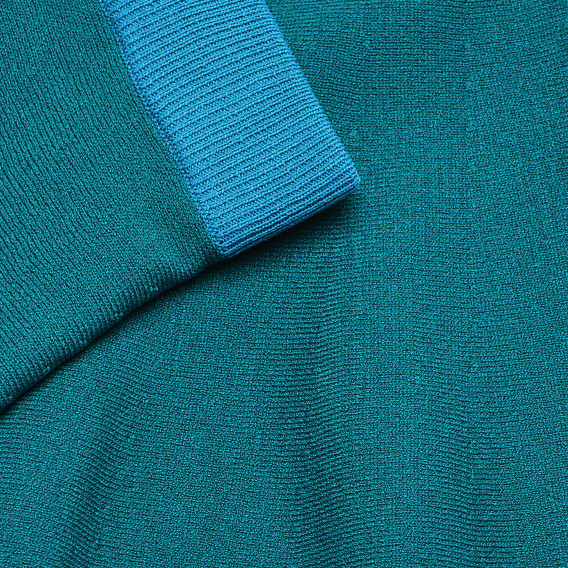 Fustă multicoloră tricotată în albastru cu verde Benetton 164020 4