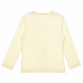 Bluză galbenă din bumbac cu mâneci lungi pentru fete Benetton 164068 4