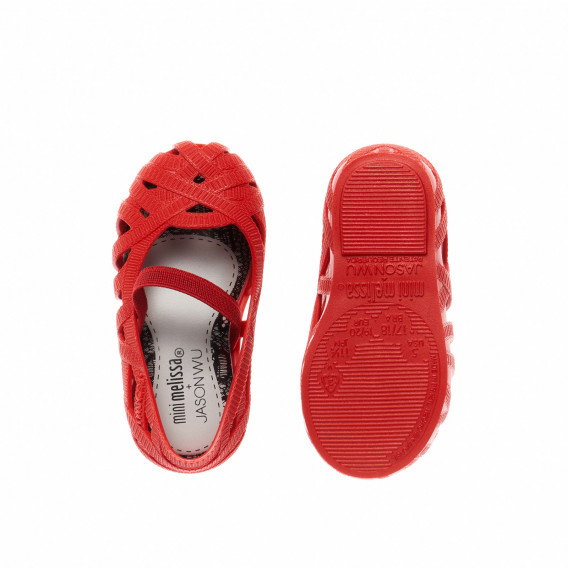 Pantofi pentru fetițe cu decupaje, de culoare roșie  MINI MELISSA 16448 2