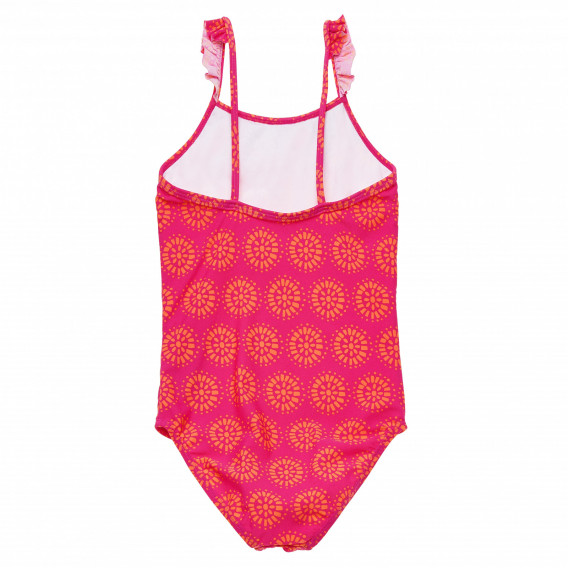 Costum de baie, roz și portocaliu, pentru fete ZY 164541 2