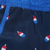 Costum de baie pentru fete, albastru cu imprimeu ZY 164628 2