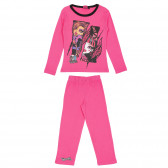 Pijamale din bumbac, două piese, pentru fete, roz Monster High 164798 