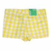 Pantaloni scurți cu imprimeu în carouri, pentru o fată, multicolor Benetton 164814 2