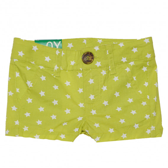Pantaloni scurți cu imprimeu steluțe, pentru o fată, multicolor Benetton 164829 