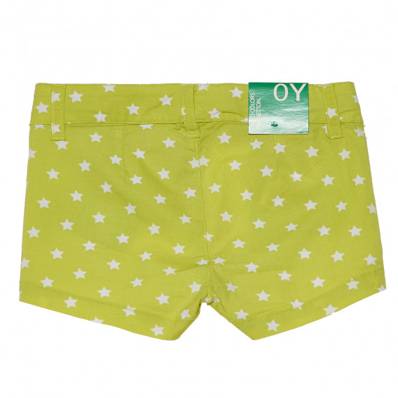 Pantaloni scurți cu imprimeu steluțe, pentru o fată, multicolor Benetton 164832 4