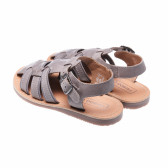 Sandale din piele pentru băieți, gri cu cataramă Friboo 16485 2