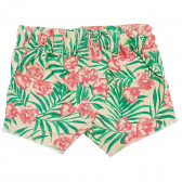 Pantaloni scurți din bumbac cu imprimeu floral, pentru o fată, multicolor Benetton 164900 2