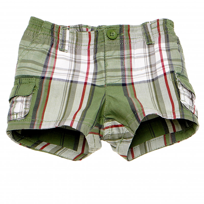 Pantaloni scurți din bumbac, în carouri, pentru băieți, multicolor  165223