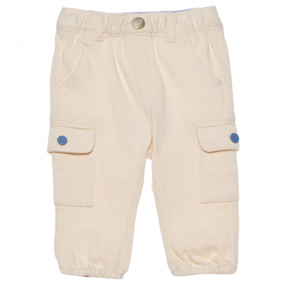 Pantaloni din bumbac pentru bebeluși, bej  Chicco 165390 