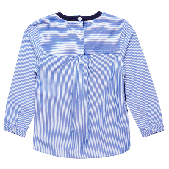 Bluză albastră pentru fete, cu broderie  Chicco 165432 4