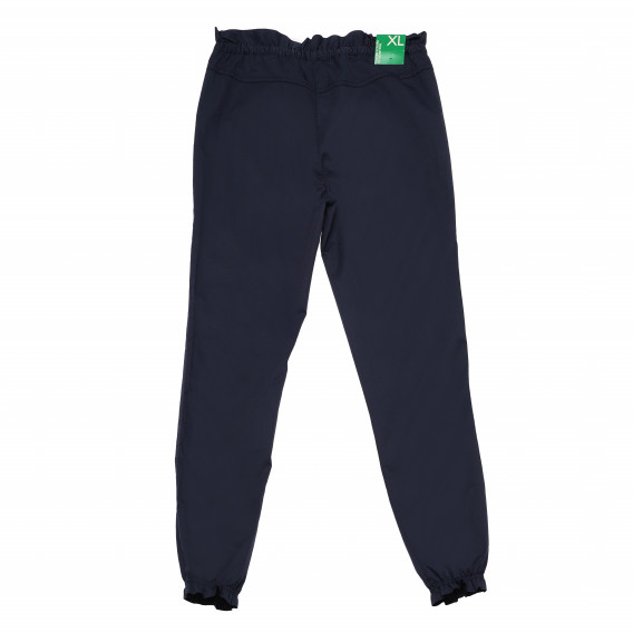 Pantaloni de bumbac în albastru, pentru fete Benetton 165778 2