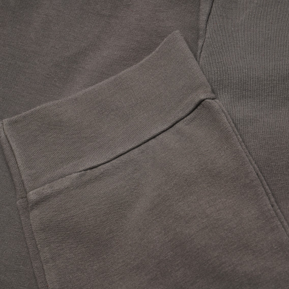 Pantaloni din bumbac de culoare gri cu nasture pentru fete Benetton 165954 3