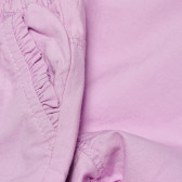 Pantaloni scurți din bumbac violet cu buzunar pentru fete Benetton 165959 4