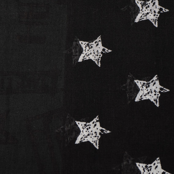 Eșarfă neagră cu stele pentru fete Benetton 166269 8
