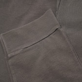 Pantaloni din bumbac de culoare gri cu nasture pentru fete Benetton 166386 7