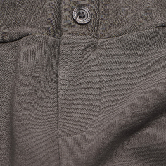 Pantaloni din bumbac de culoare gri cu nasture pentru fete Benetton 166392 8