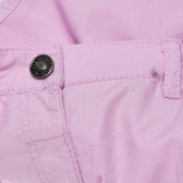 Pantaloni scurți din bumbac violet cu buzunar pentru fete Benetton 166396 7