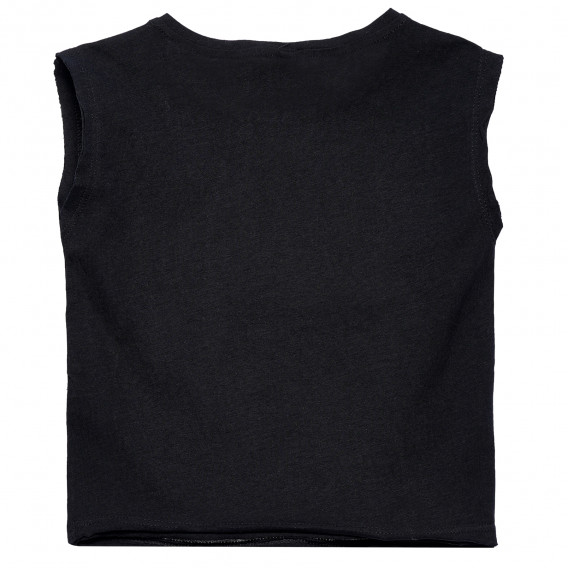 Tricou de bumbac negru, pentru o fată Benetton 166836 3