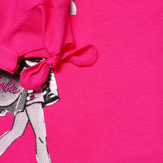 Cămașă fără mâneci din bumbac roz, pentru o fată, model Barbie Benetton 167179 3