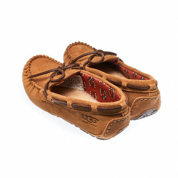 Pantofi maro pentru băieți, cu căptușeală imprimată cu tigru UGG 16722 2