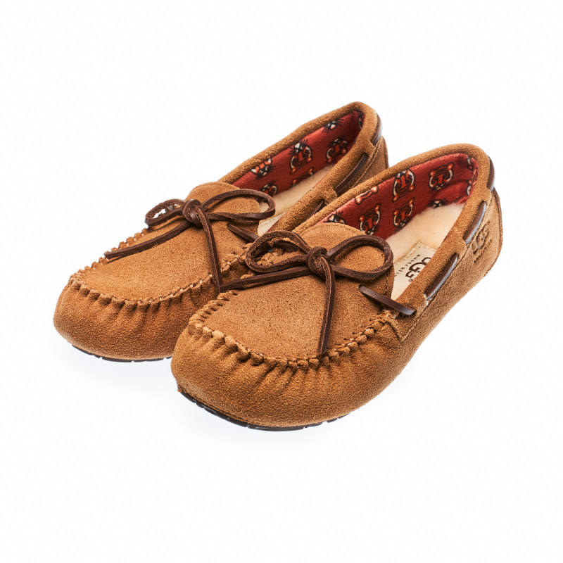 Pantofi maro pentru băieți, cu căptușeală imprimată cu tigru  16723