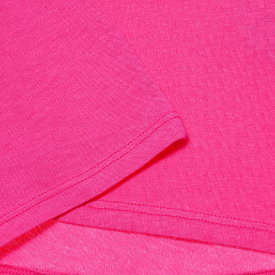 Tricou roz din bumbac pentru o fată, model Happy Benetton 167247 3
