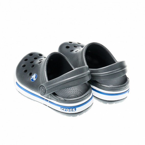Sandale cu logo gri, cu detalii albastre, pentru băieței CROCS 16761 3