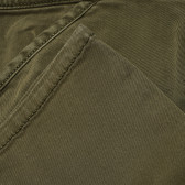Pantaloni de bumbac în verde, pentru o fată Benetton 167694 3