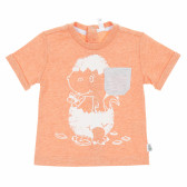 Bluză de bumbac pentru băieți, portocalie Idexe 167799 