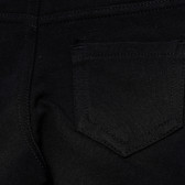 Pantaloni din bumbac negru pentru o fată Benetton 167982 3