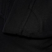 Pantaloni din bumbac negru pentru o fată Benetton 167983 4