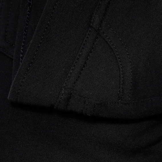 Pantaloni din bumbac negru pentru o fată Benetton 167983 4